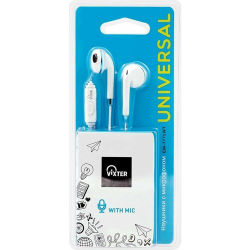 Наушники VIXTER EH-1770EM-1775WT с микрофоном - 3 шт 152700₽