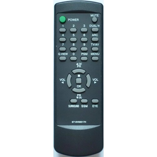 Пульт LG 6710V00017H для телевизора CT-20ET, CT-29K30E, CT-20T30E, CF-14S10X, CF-16S12E, CF-21D33E, CF-21S10EX new universal remote for panasonic under tv remote control rm 532m for eur7717010 eur7717020 eur7717030 eur501330