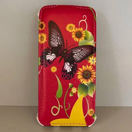 Чехол флип-кейс для телефона Apple iPhone 5, Apple iPhone 5S, Apple iPhone SE, с рисунком "бабочки"