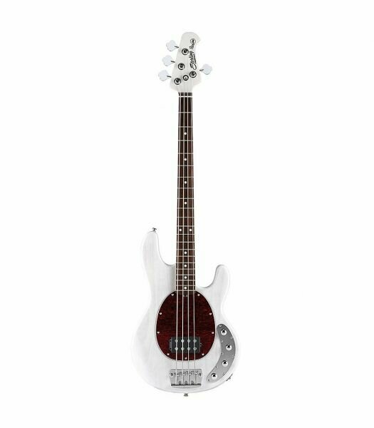 Sterling by Music Man RAY34TWB - Бас-гитара с чехлом, 4 струны, StingRay, H, 3пол. EQ, Цвет - прозрачный белый, Чехол в комплекте