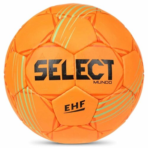 Мяч гандбольный SELECT Mundo V22, 1662858666, Senior (р.3), EHF Approved, полиуретан, ручная сшивка, оранжевый