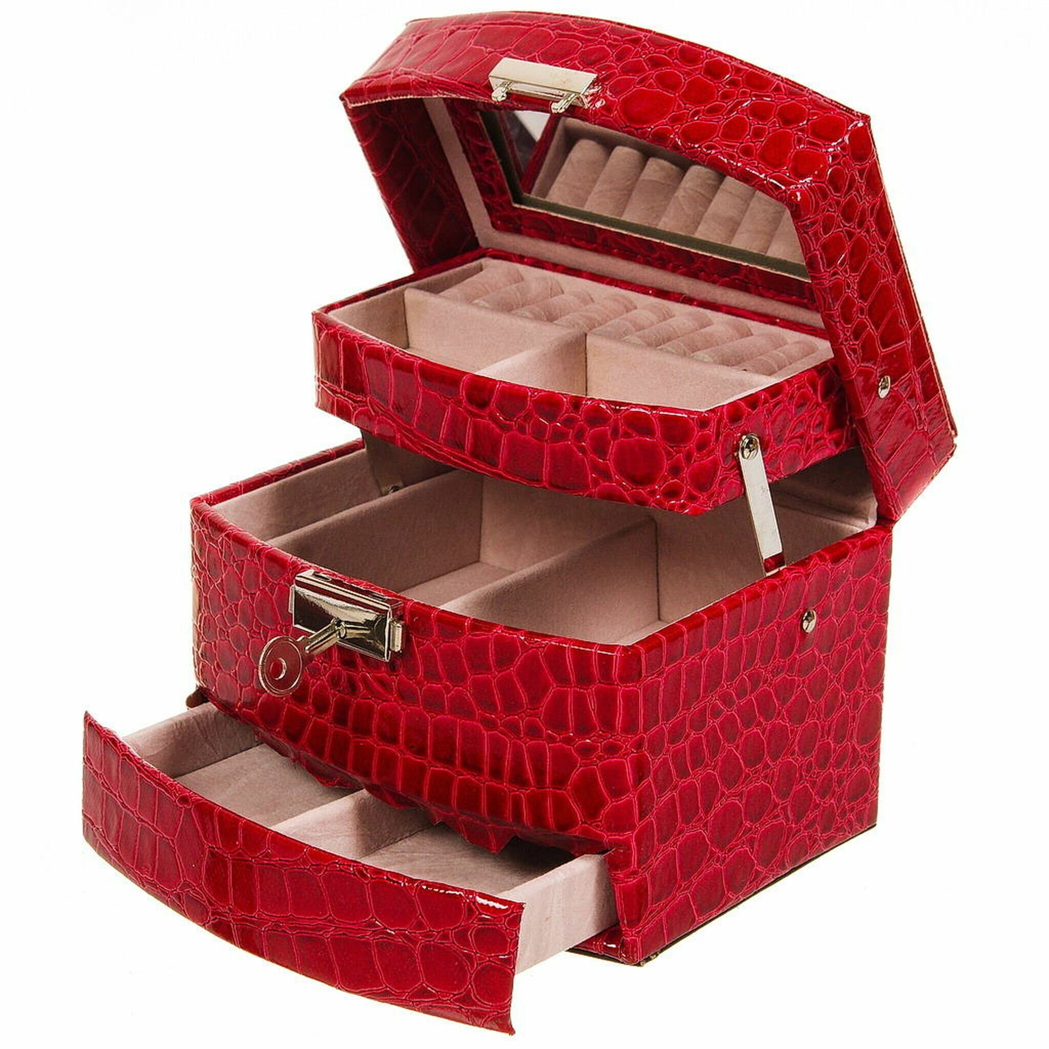 фото Шкатулка для украшений, искусственная кожа, 15.5х13х13 см, в асс, Y3-1734