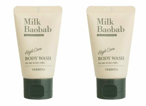 MILK BAOBAB Детский гель для душа High Cera Body Wash Verbena Travel Edition, 30 мл, 2 шт