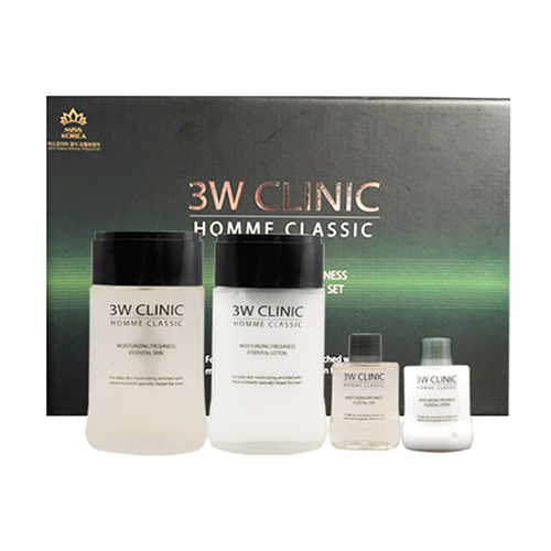 Набор для комплексного ухода за мужской кожей [3W Clinic] Homme Classic Moisturizing Freshness Essential Skin Care Set