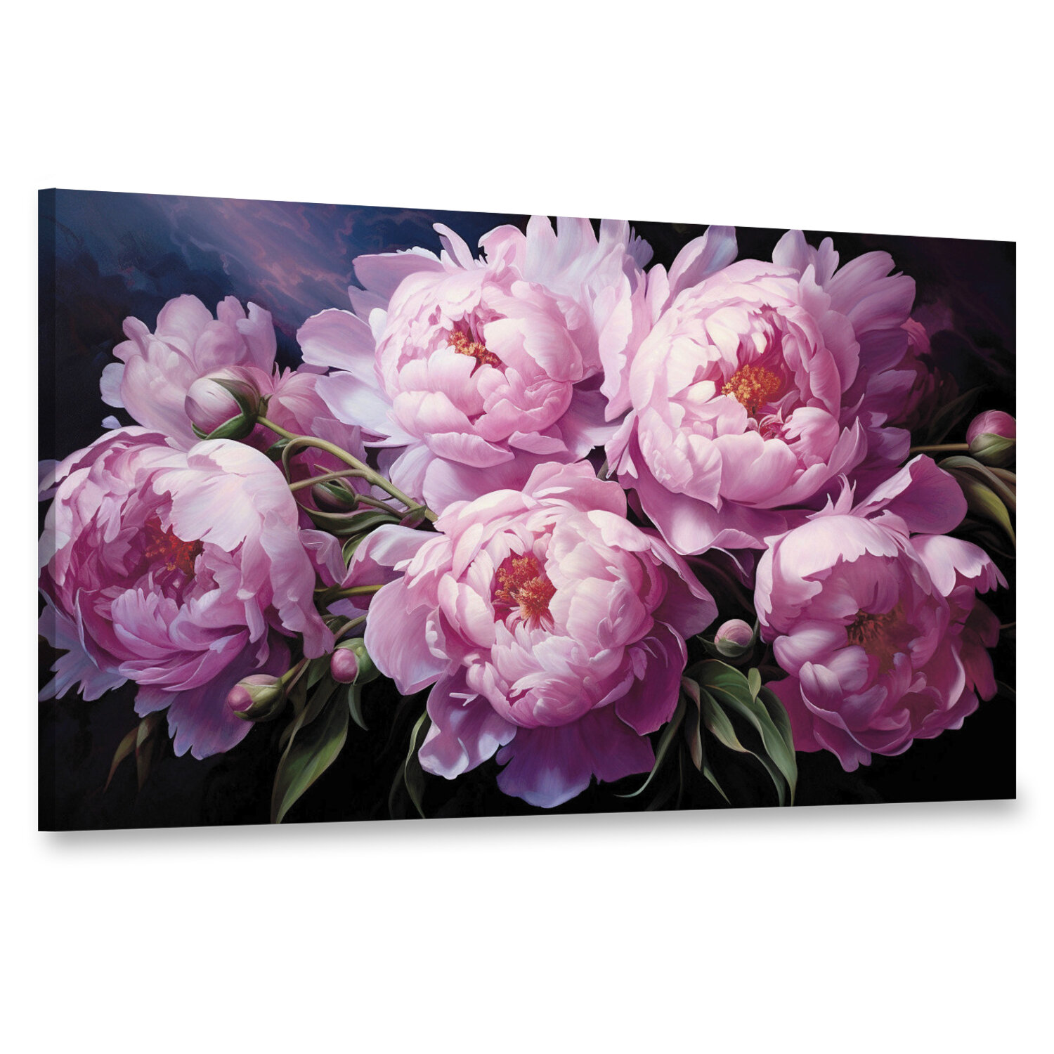 Интерьерная картина 100х60 "Цветущие пионы"