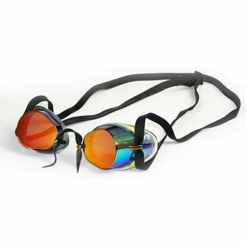 Зеркальные очки для бассейна VS 3-222 Training mirror (стартовые, стекляшки) взрослые, женские, мужские, цвет Черный (радужные)