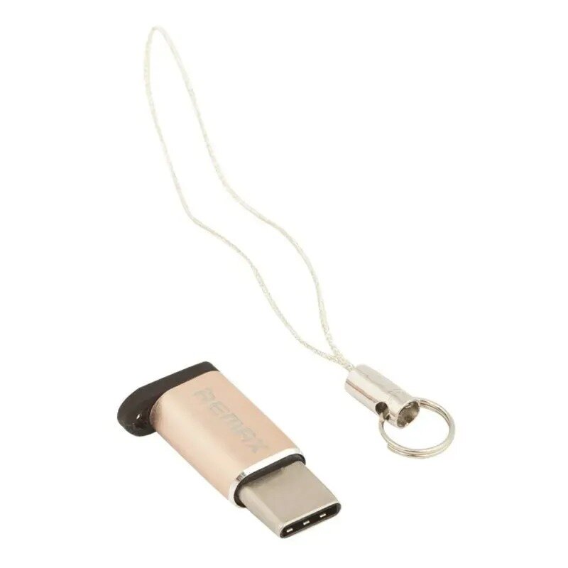 Адаптер переходник с Micro USB на Type-C USB Remax RA-USB1 золото