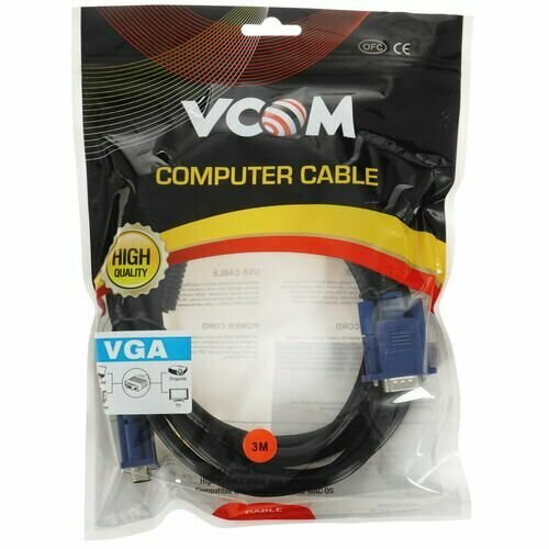 Кабель VGA 3.0м VCOM Telecom 2 фильтра VVG6448-3M - фото №18