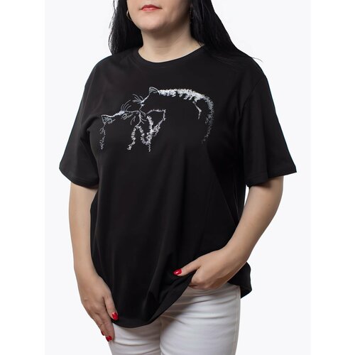 фото Футболка размер 44/52, черный cat anima