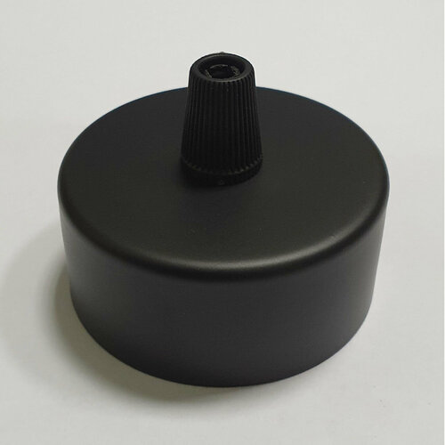Потолочная чашка для светильника с пластиковым зажимом для провода цвет черный 60 мм потолочная чашка большая для светильника на 5 выводов