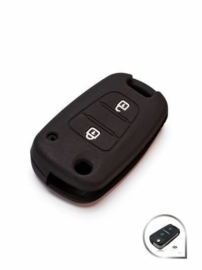 Чехол силиконовый для автомобильного ключа Hyundai Verna/ACCENT (№926) (выкидной)