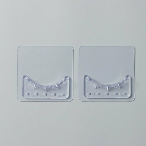 Держатели для карниза Доляна 2 шт самоклеящиеся прозрачные 502₽