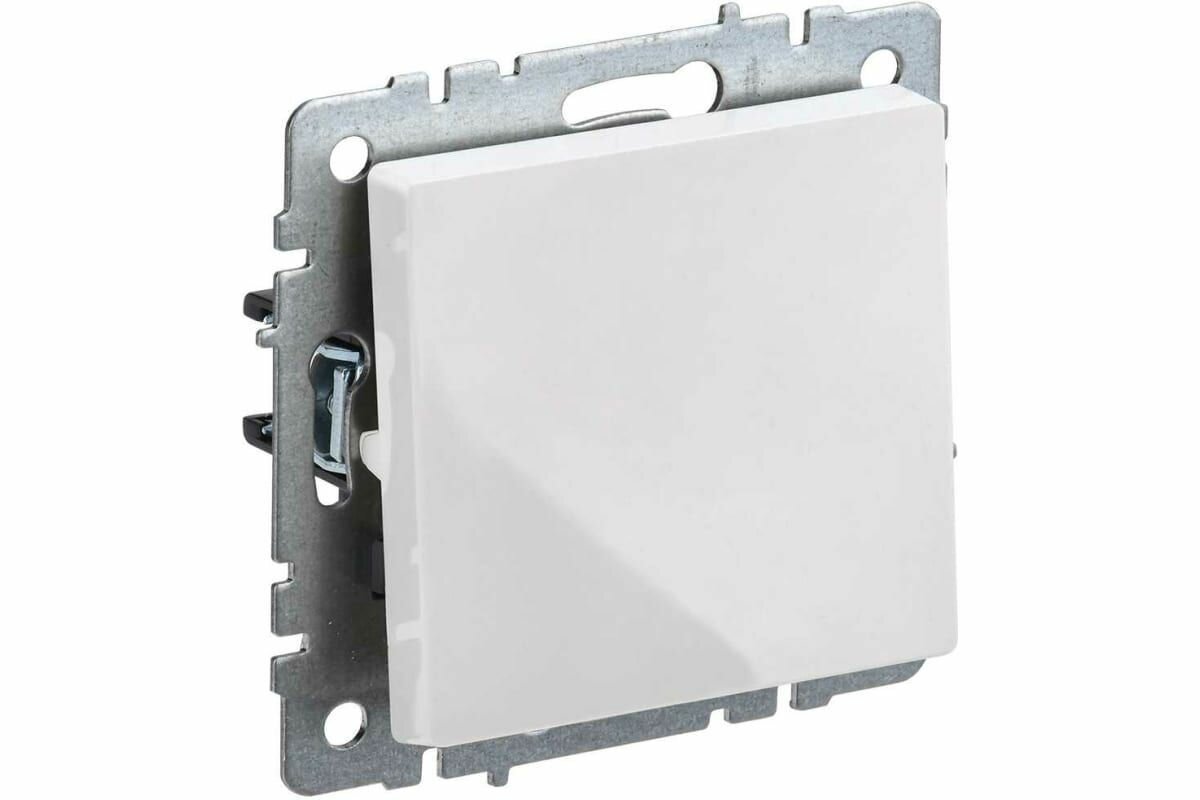 фото Выключатель проходной одноклавишный IEK BRITE 10А белый (комплект из 2 шт)