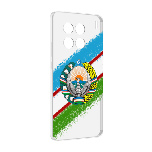 Чехол MyPads Герб флаг Узбекистана для Vivo X90 Pro задняя-панель-накладка-бампер