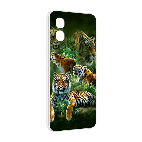 Чехол MyPads Тигры для Honor X5 задняя-панель-накладка-бампер