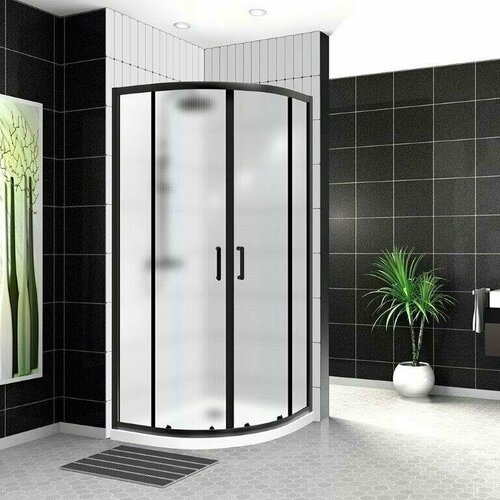 Душевой уголок Belbagno UNO-195-R-2-90-P-NERO душевой уголок belbagno uno uno 195 p 1 90 c cr 90х90x195 см стекло прозрачное профиль хром