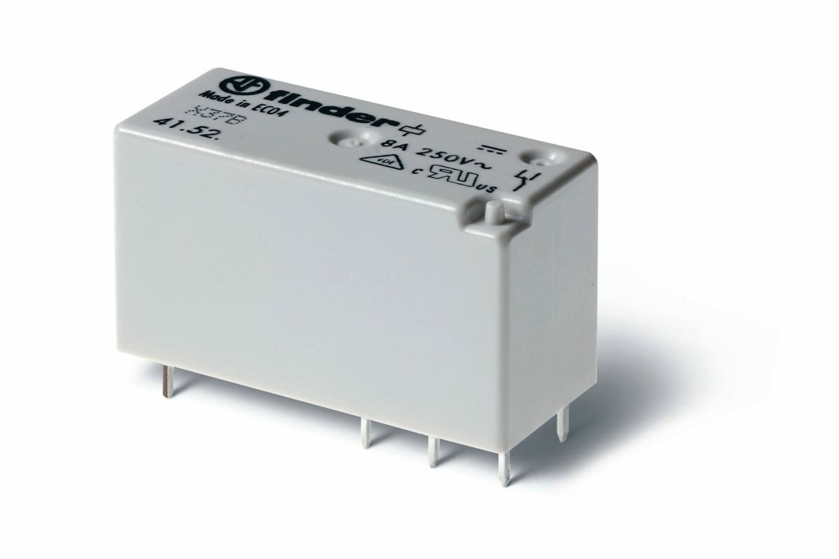 фото Низкопрофильное миниатюрное электромеханическое реле; монтаж на печатную плату; выводы с шагом 5мм;