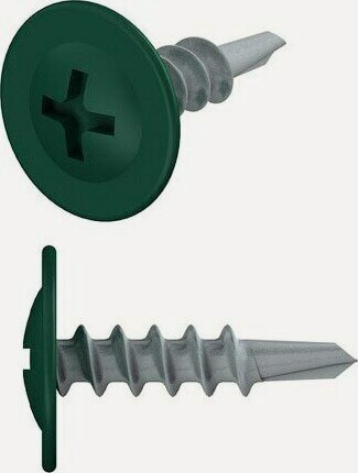 Изображение товара Саморез с прессшайбой 4,2х19 мм цинк со сверлом RAL 6005 STARFIX 1000 штук SMC3-18343-1000