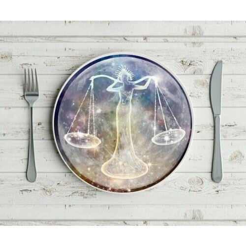 Тарелка со знаком зодиака Весы №10
