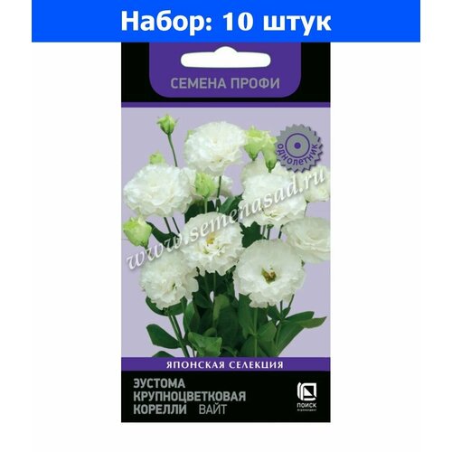 Эустома Корелли Вайт крупноцветковая 5шт Одн 100см (Поиск) Семена Профи - 10 пачек семян