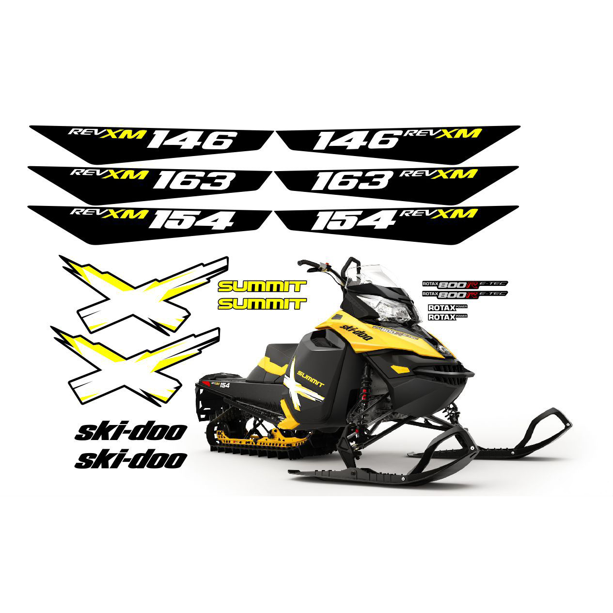 Наклейки BRP SKI DOO SUMMIT XM 154 желтые