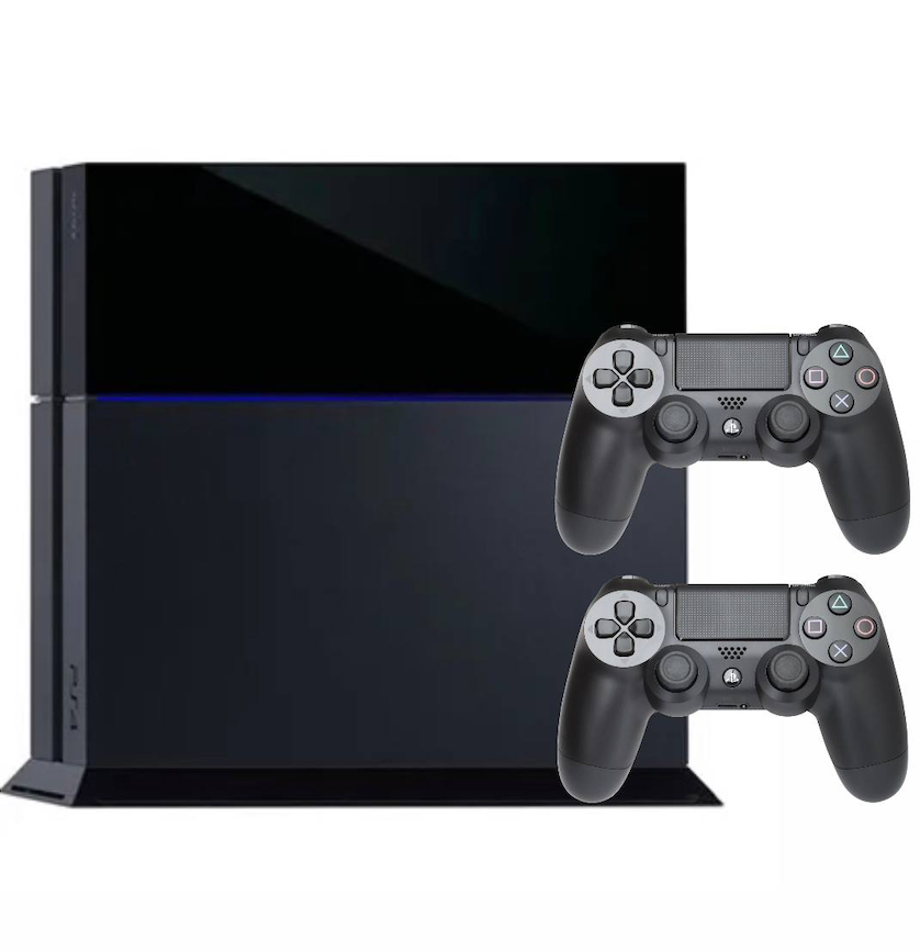 Игровая приставка Sony PlayStation 4 fat 1Tb Black, ps4, 2 черных геймпада