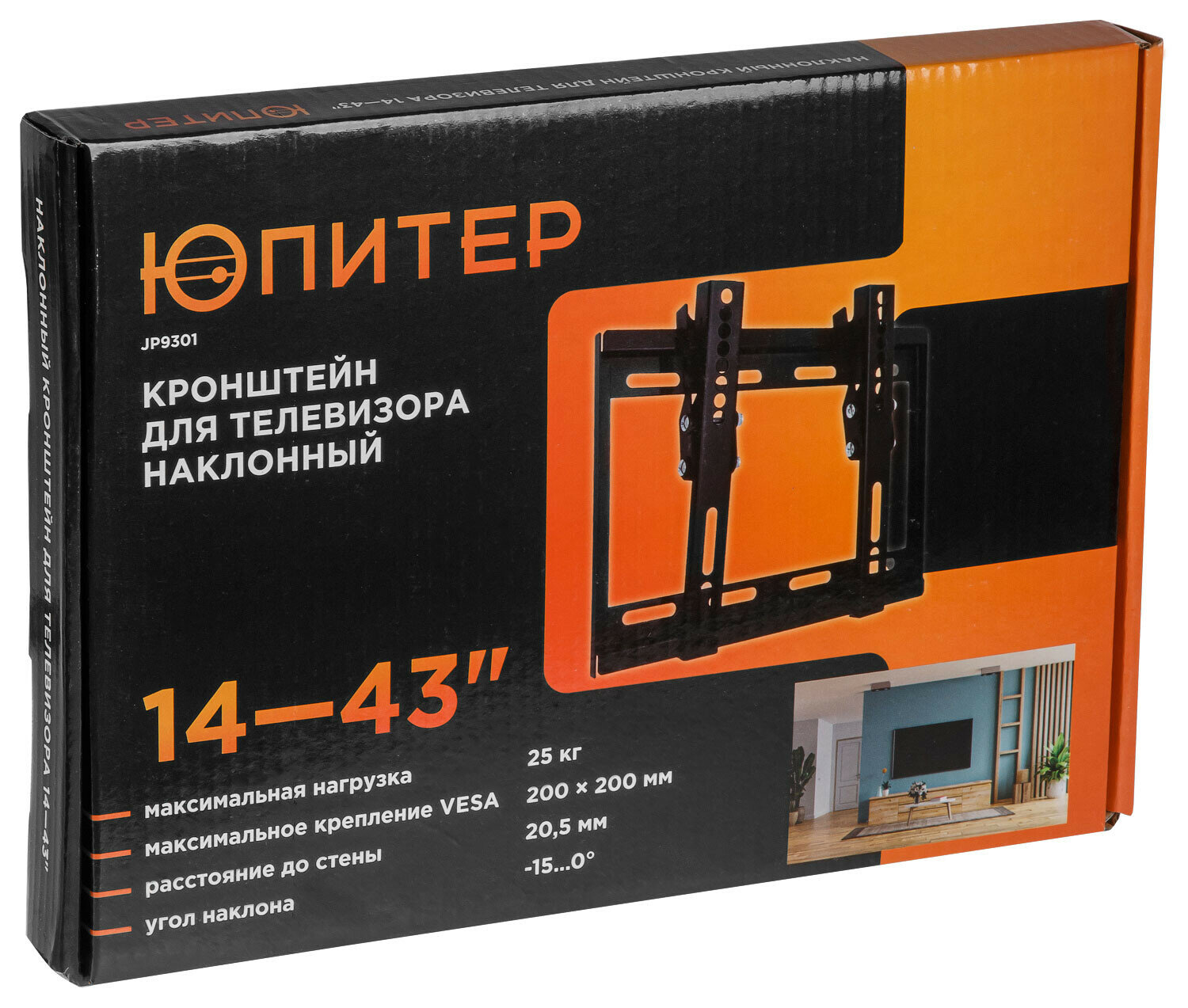 Кронштейн для телевизора юпитер наклонный (JP9301) — фото 1