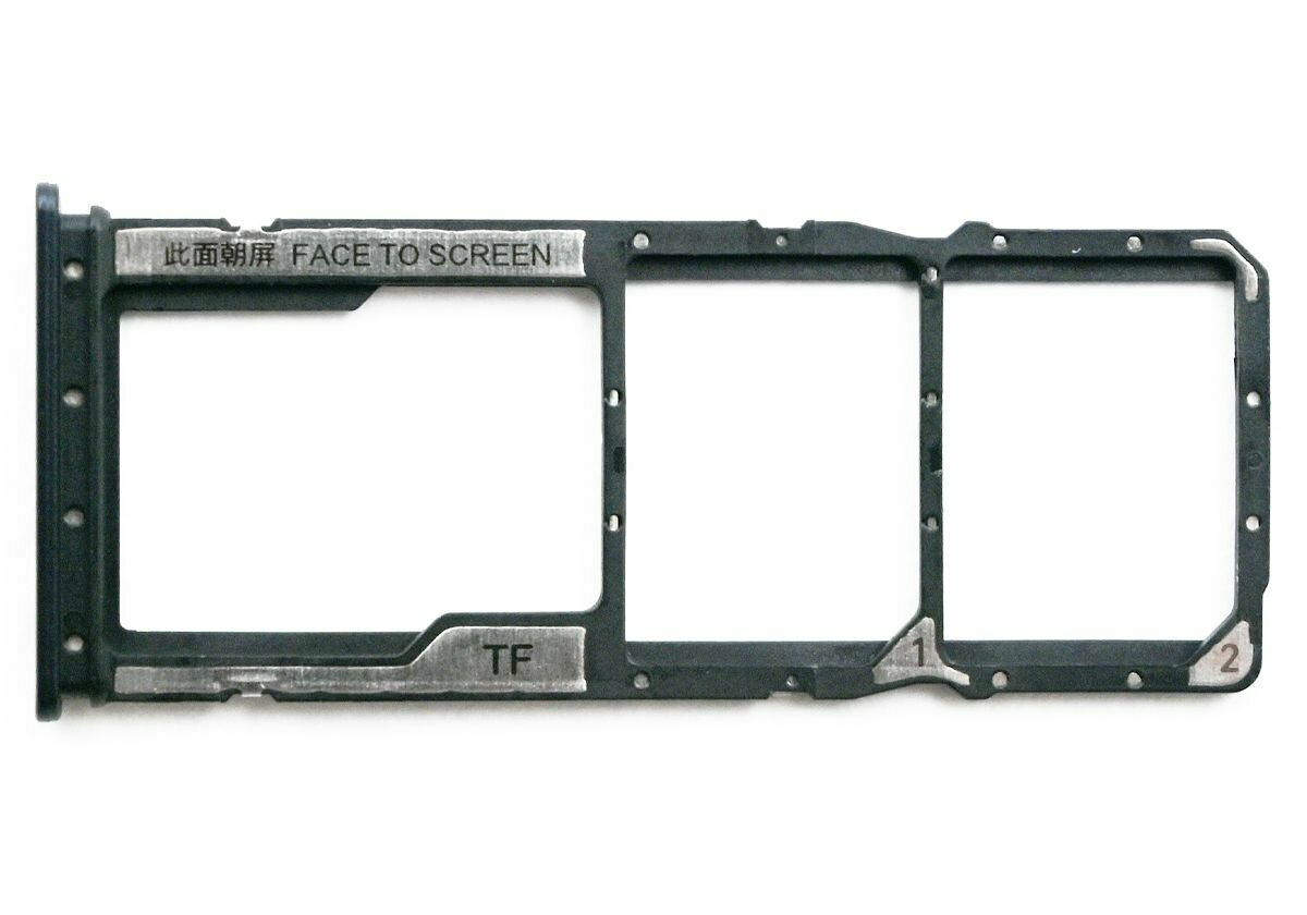 Держатель SIM для Xiaomi Redmi 9A/9C (M2006C3LG/M2006C3MG) черный card holder адаптер переходник лоток слот для SIM-карты