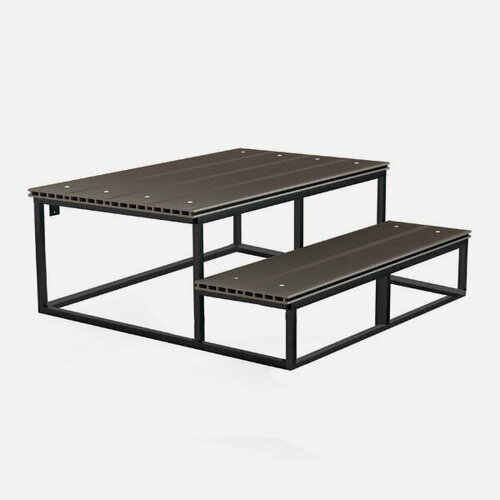 Изображение товара Крыльцо Эко 2 ступени ДПК с площадкой 60 см 34х100х91 см