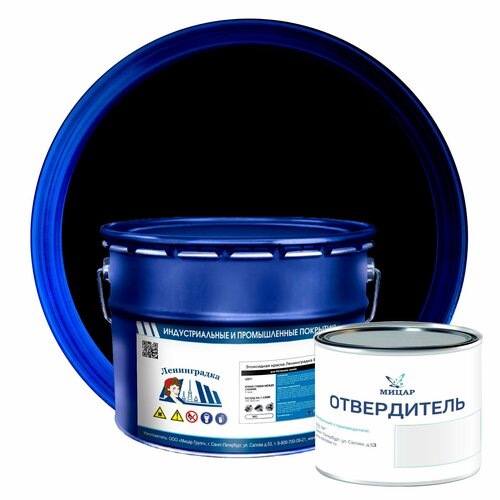 Сверхпрочная краска для бетон полов 1002 кг - Ленинградка В10 - эпоксидная - быстросохнущая - самогрунтующаяся - не без запаха - стойкая к истиранию - атмосфероустойчивая - морозостойкая - матовая - применяется при t от 5 до 40 оС - цвет черный 6250₽