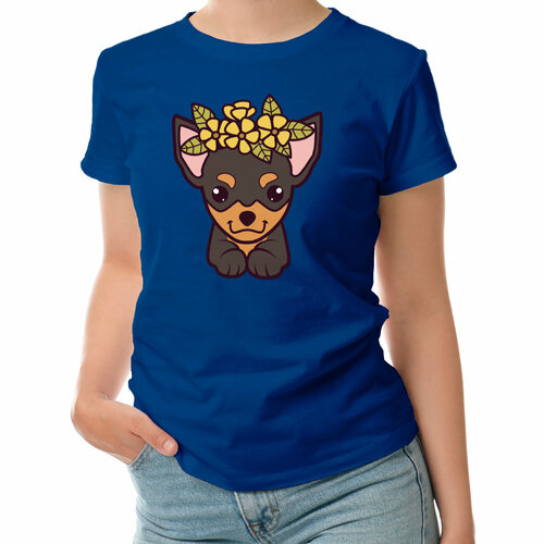 фото Футболка roly, размер l, синий