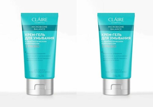 Гель для умывания, Claire Cosmetics, Microbiome Balance, для сухой и чувствительной кожи, 150 мл, 2 шт