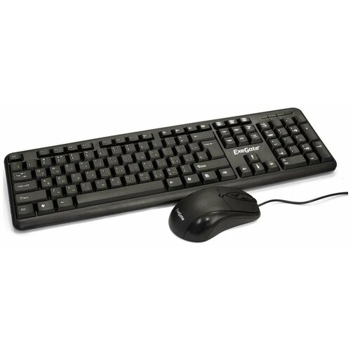 Комплект клавиатура + мышь Exegate MK120 Black (EX286204RUS) USB клавиатура exegate mk120