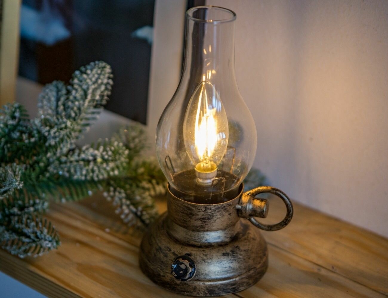 Koopman Декоративный светильник с диммером Антикварная коллекция: Керосиновая лампа 20 см XX8110930