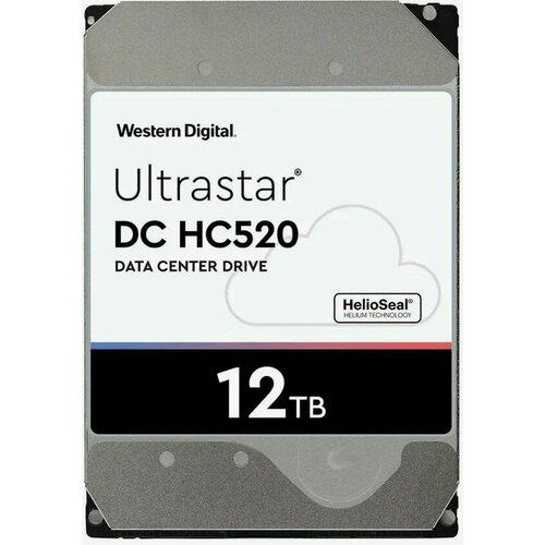 12Tb Жесткий диск WD Ultrastar DC HC520 жёсткий диск wd 1w10001 hus722t1tala604 ultrastar dc ha210 512n 1 тб sata iii 3 5