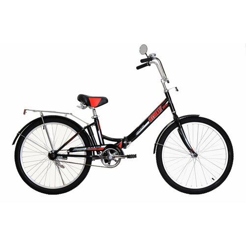фото Складной велосипед black aqua street beat 141, 24", 1 скорость blackaqua