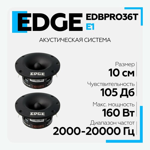 Акустическая система твитеры EDGE EDBPRO36T-E1 2 шт высокочастотные 223900₽