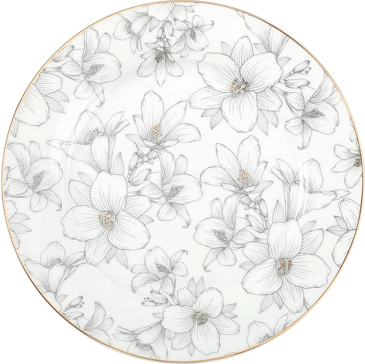 Набор Столовой Посуды Arya Elegant из фарфора, 24 пр. Mandala Белый
