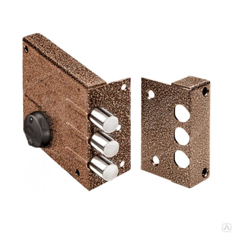 Замок накладной Эльбор  1 04 61 5 1  К  Кремень   запорная коробка d 14мм