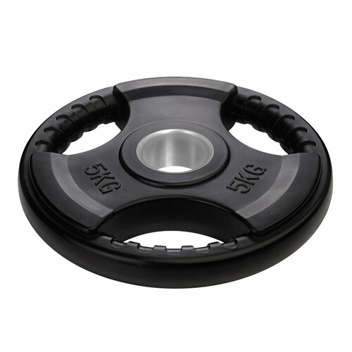 фото Диск обрезиненный с 3-мя хватами voitto 5 кг, черный (d51) new