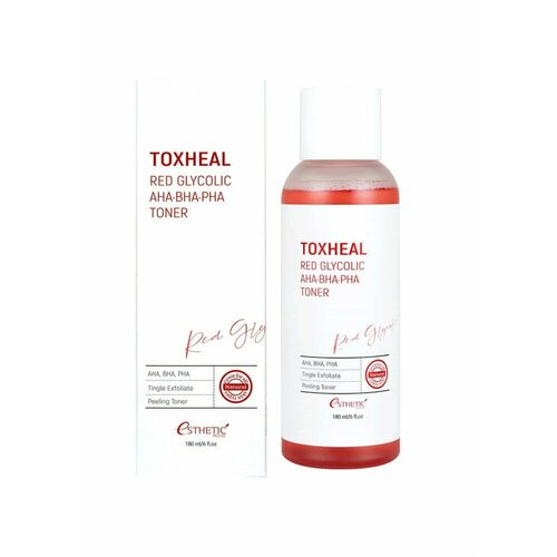 Esthetic House Toxheal Red Glycolic AHA-BHA-PHA Toner Тоник-пилинг с гликолевой кислотой 180 мл 914₽