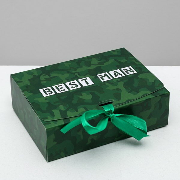 Коробка подарочная, упаковка, "Best man", 16.5 x 12.5 x 5 см, без ленты