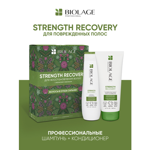 Biolage Набор Strength Recovery для восстановления волос, шампунь 250 мл и кондиционер 200 мл matrix набор strength recovery для восстановления волос шампунь 250 мл кондиционер 200 мл matrix biolage