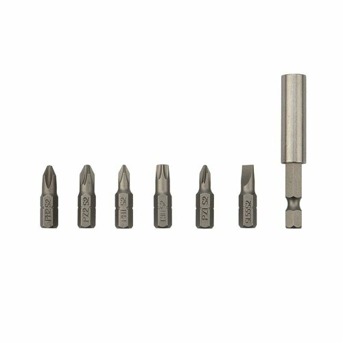 Kranz KR-92-0433 Набор бит 25 мм PH1, PH2, PZ1, PZ2, SL5.5, T30