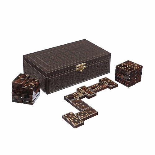 Макей Подарочный набор «Домино» настольная игра домино классическое в металлической коробке 28 костяшек
