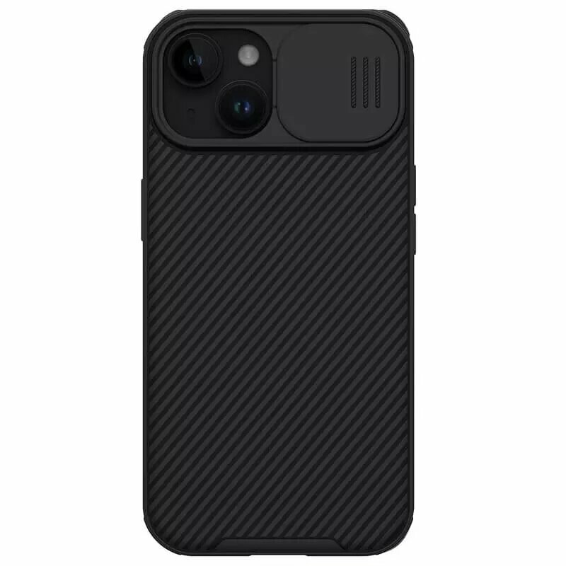 Накладка Nillkin CamShield Pro Case с защитой камеры для iPhone 15 Plus (черный)