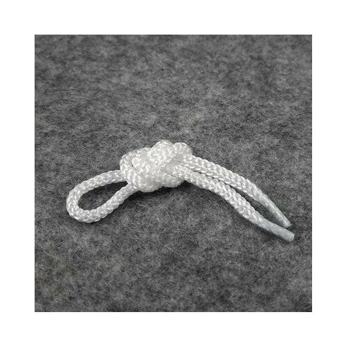 Ручка-шнур 4 мм №04 (белая) 35 см с пластиковыми наконечниками (100 шт)