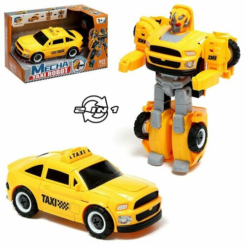 DADE TOYS Конструктор винтовой «Такси», 2 в 1 робот-машина