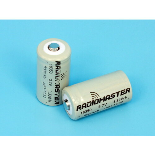 Аккумулятор RadioMaster 900mah 3.7v Li-ion 18350 2шт. для аппаратуры Zorro 4301 аккумулятор защищенный 18350 dlg icr18350 900мач keeppower 3 7в li ion