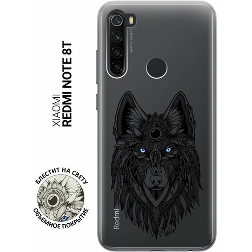 Ультратонкий силиконовый чехол-накладка для Xiaomi Redmi Note 8T с 3D принтом Grand Wolf ультратонкий силиконовый чехол накладка для xiaomi redmi note 8t с 3d принтом lilac flowers